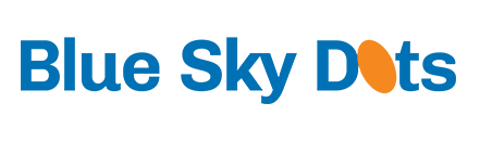 Blue sky dots logo